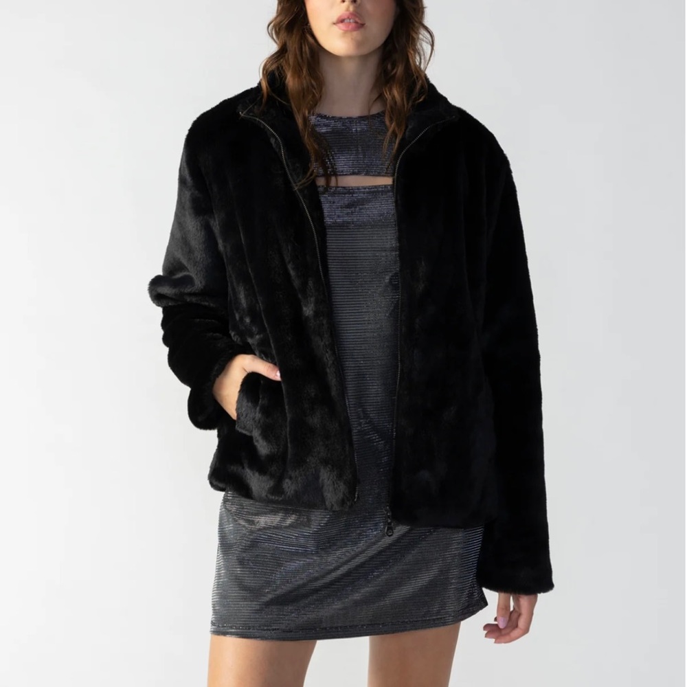 Sanctuary Faux Fur Zip-up Jacket